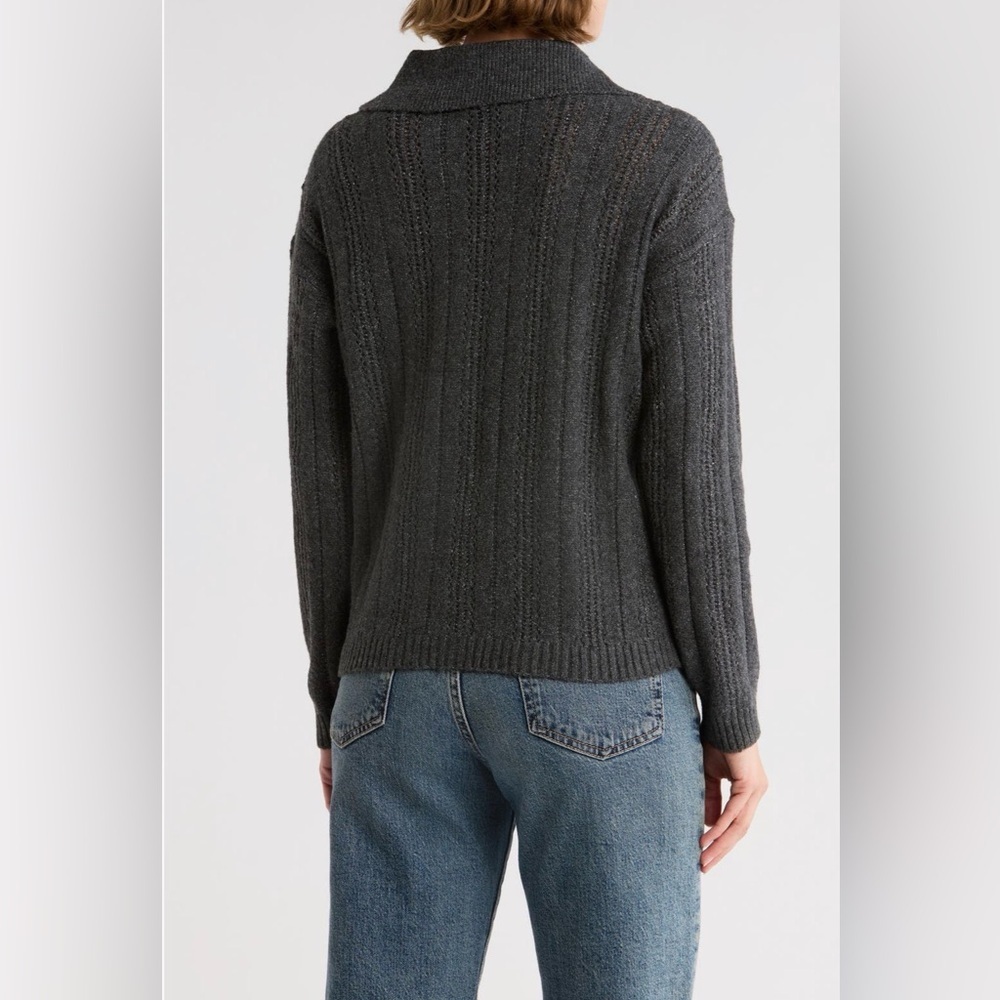 Joseph A. Medium Gray Button-Up Cardigan Women’s Size Large - Picture 4 of 16